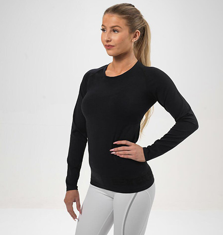 Better Bodies Nolita Seamless L/S - Black Melange Detail 1
