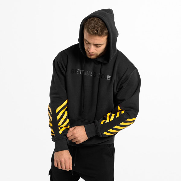 Better Bodies Fulton Hood - Washed Black Detail 2
