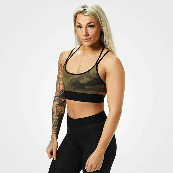 Better Bodies Astoria Sports Bra - Dark Green Camo Detail 1