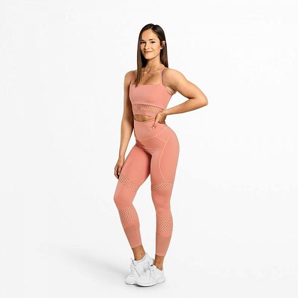 Better Bodies Waverly Mesh Tights - Rose Dawn Detail 1