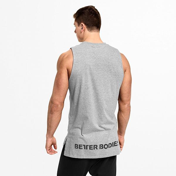 Better Bodies Bronx Tank - Grey Melange Detail 2