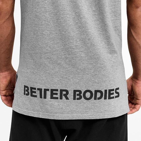 Better Bodies Bronx Tank - Grey Melange Detail 3
