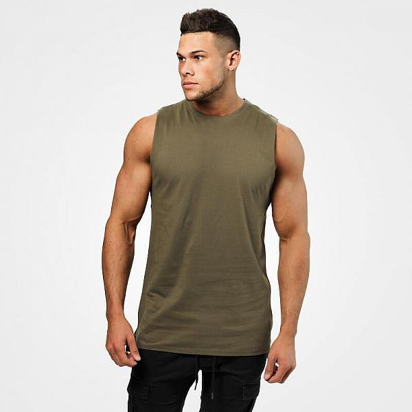 Better Bodies Bronx Tank - Washed Green Detail 1