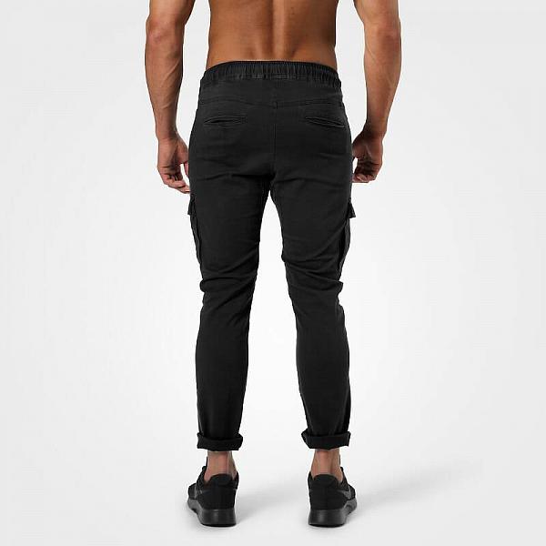 Better Bodies Harlem Cargo Pants - Washed Black Detail 2