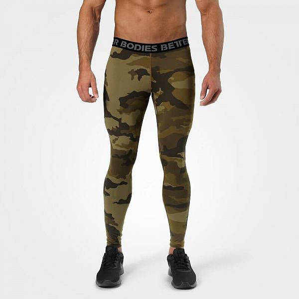 Better Bodies Hudson Logo Tights - Dark Green Camo Detail 1