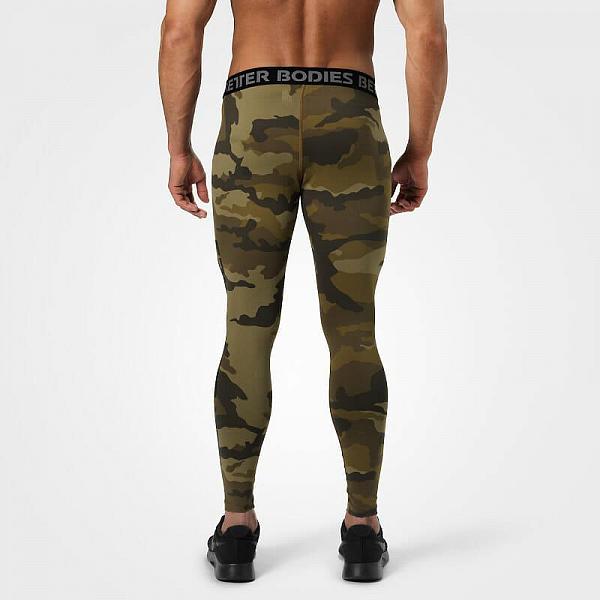 Better Bodies Hudson Logo Tights - Dark Green Camo Detail 2