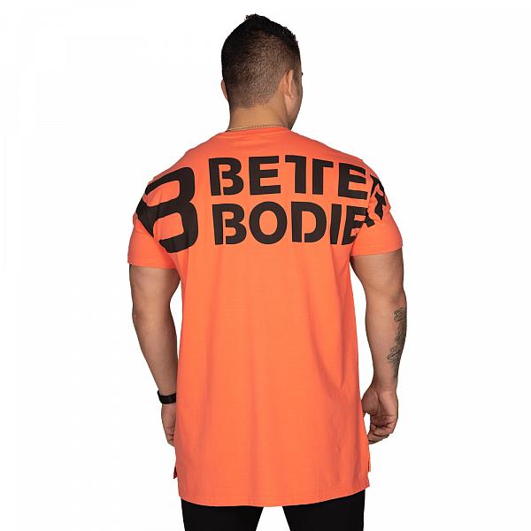 Better Bodies Stanton Oversize Tee - Coral Orange Detail 2