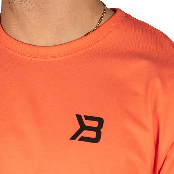 Better Bodies Stanton Oversize Tee - Coral Orange Detail 4
