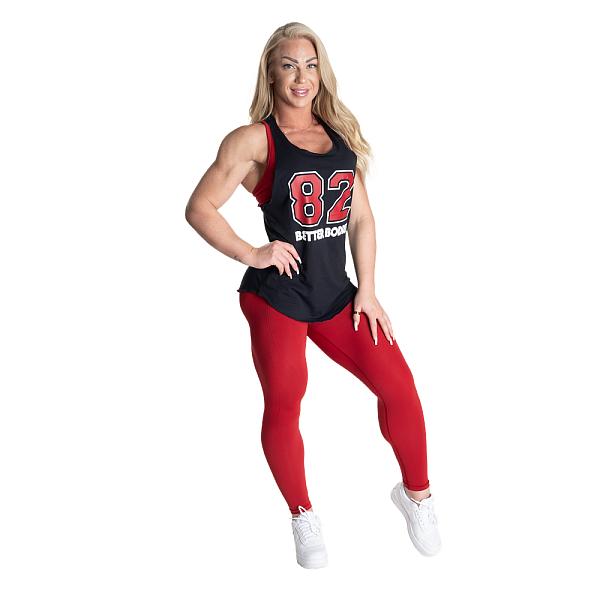 Better Bodies 82 Bowery Tank - Black/Red Detail 6