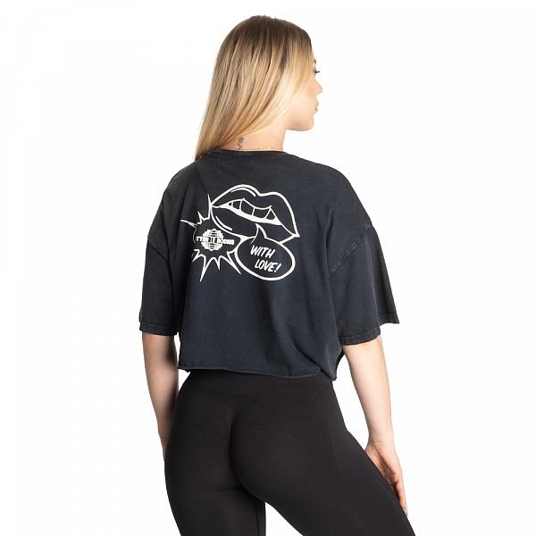 Better Bodies With Love Tee - Washed Black Detail 1