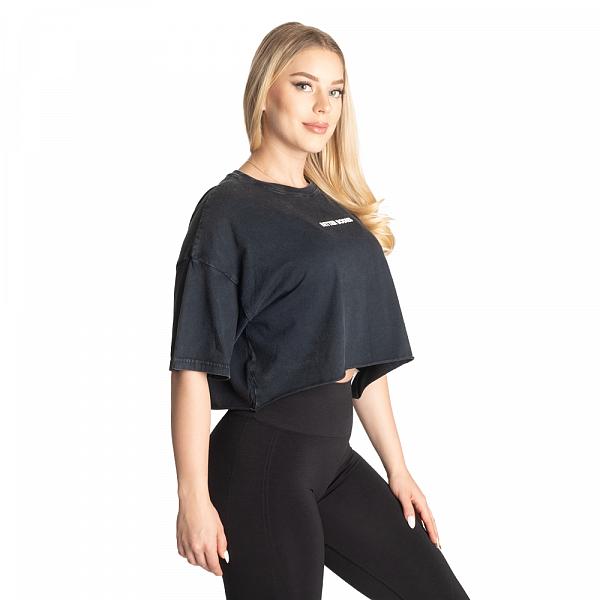 Better Bodies With Love Tee - Washed Black Detail 3