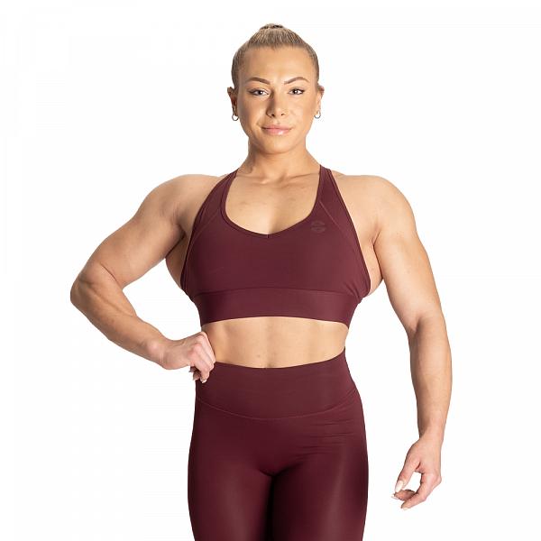 Better Bodies Core Sports Bra - Maroon Detail 1