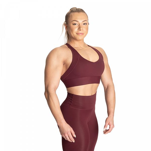 Better Bodies Core Sports Bra - Maroon Detail 3