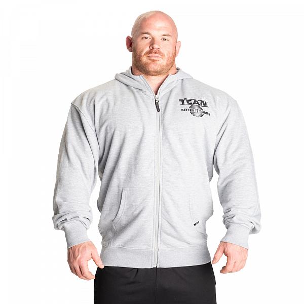 Better Bodies Original Standard Hood - Light Grey Melange Detail 1
