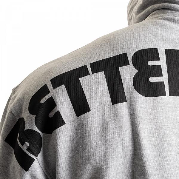 Better Bodies Original Standard Hood - Light Grey Melange Detail 4