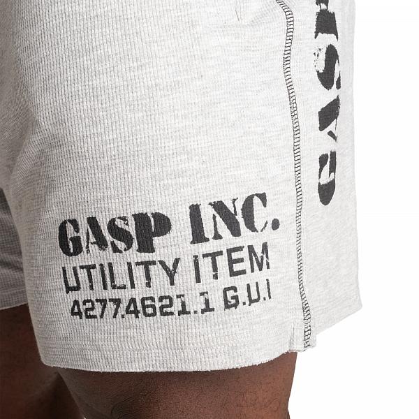 GASP Thermal Shorts 6 inch - Grey Melange Detail 5