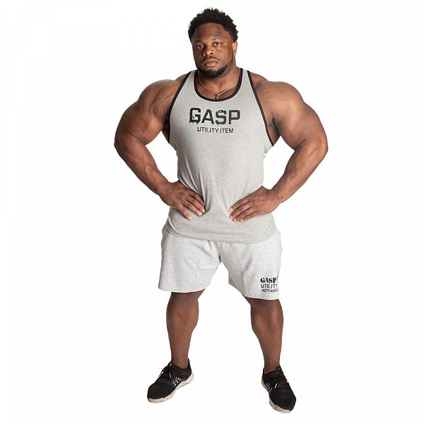 GASP Thermal Shorts 6 inch - Grey Melange Detail 6
