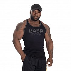 GASP Ribbed T-back - Black