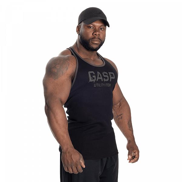 GASP Ribbed T-back - Black Detail 3