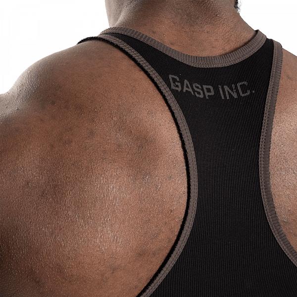 GASP Ribbed T-back - Black Detail 6