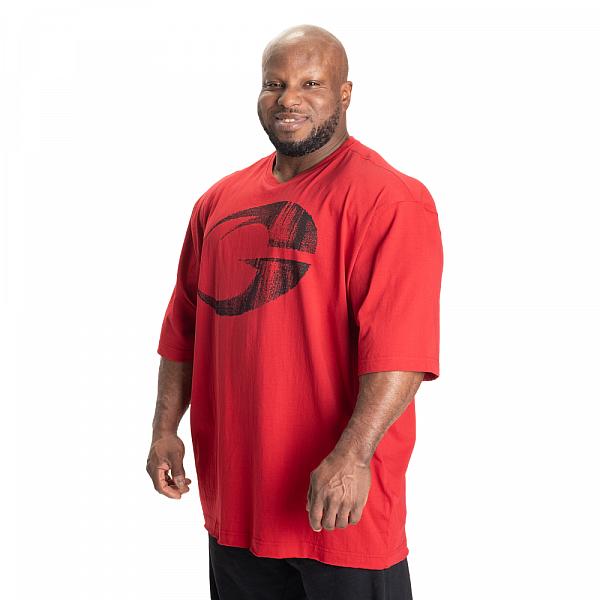 GASP Pump Cover Iron Tee - Chili Red Detail 3