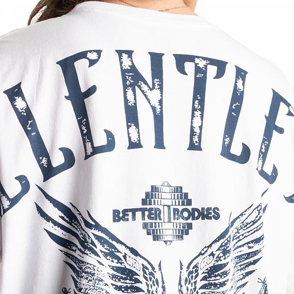 Better Bodies Relentless Oversized Tee - White/blue Detail 5