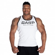 GASP Ribbed T-back - White